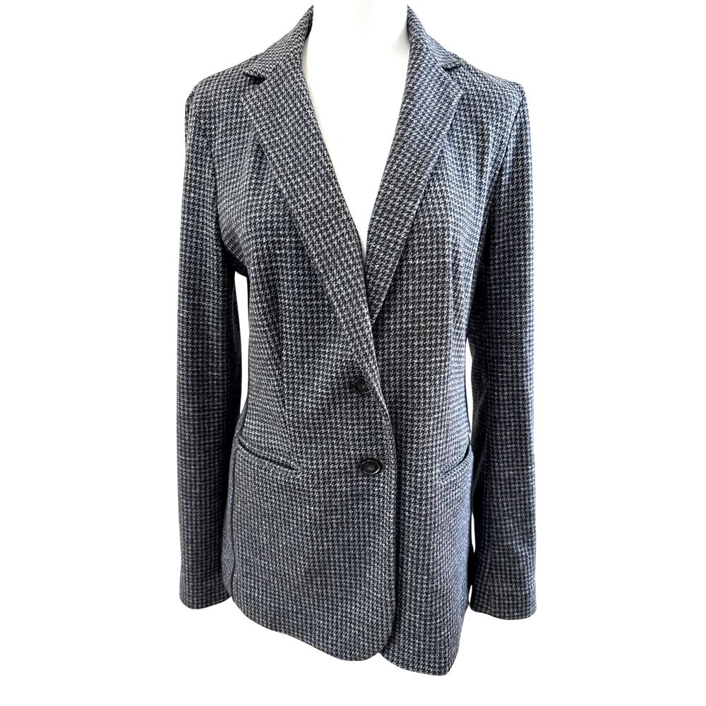 Banana Republic Houndstooth Blazer Womens 6 Tailored Wool Blend Career